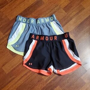 Bundle of two women's Under Armour athletic shorts